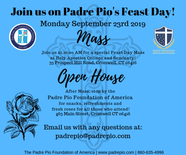 Padre Pio's Feast Day 2019! Padre Pio Foundation of America