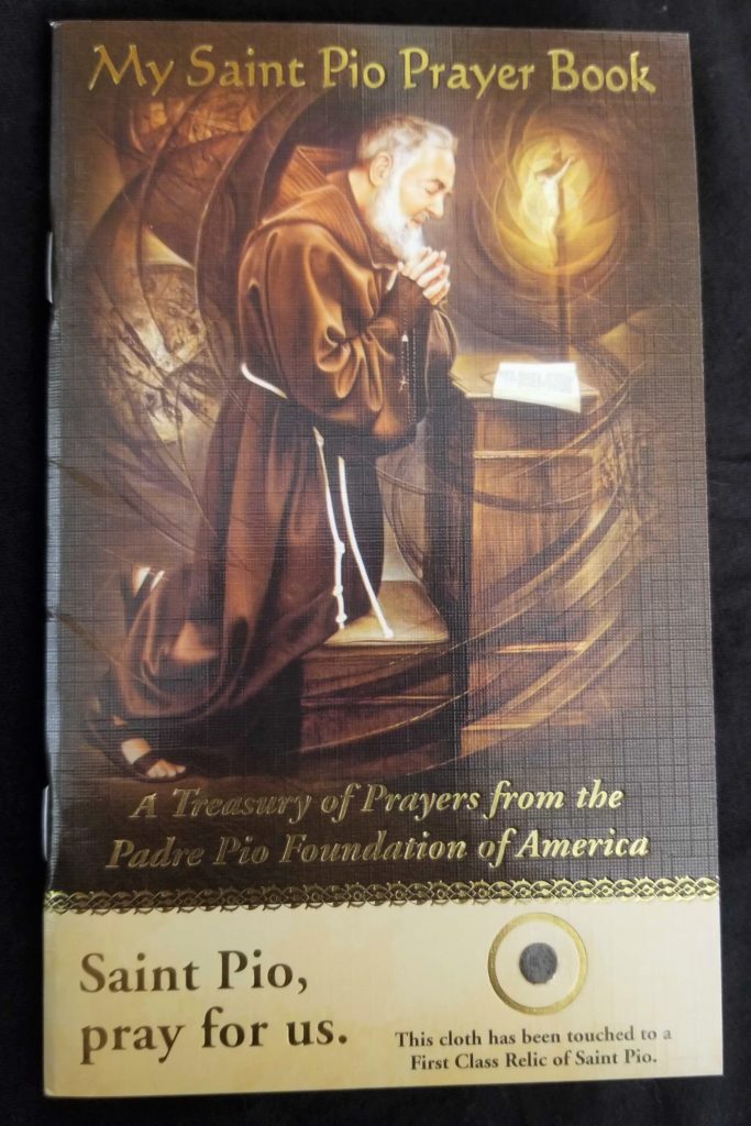 New My Saint Pio Prayer Book With Relic Padre Pio Foundation Of America 