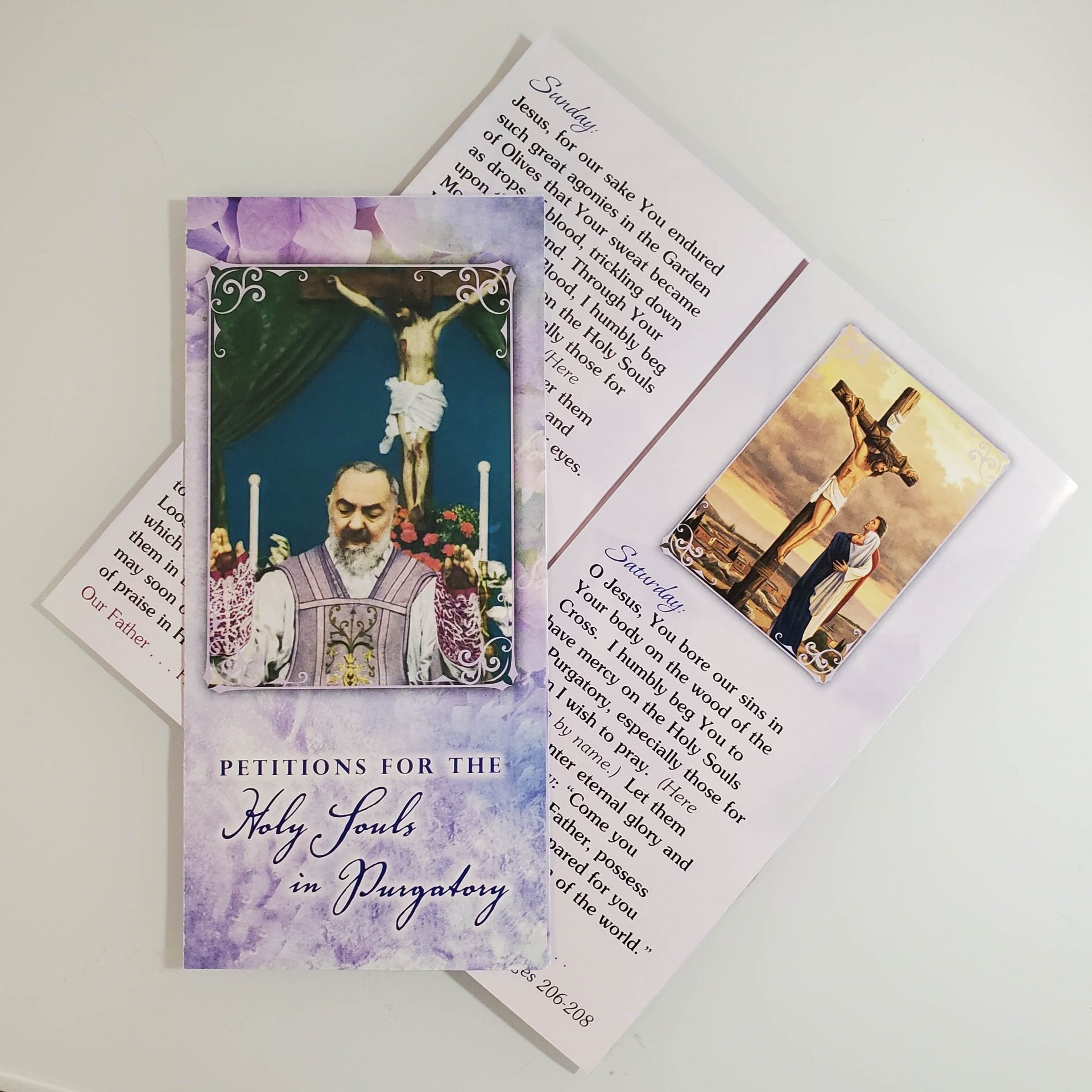 Petitions for the Holy Souls Prayer Card - Padre Pio Foundation of America